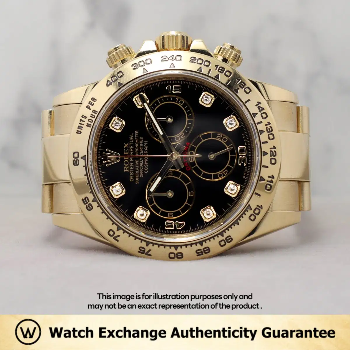 Rolex Daytona 116508 Black w 8 Points Diamond (Black Chrono)