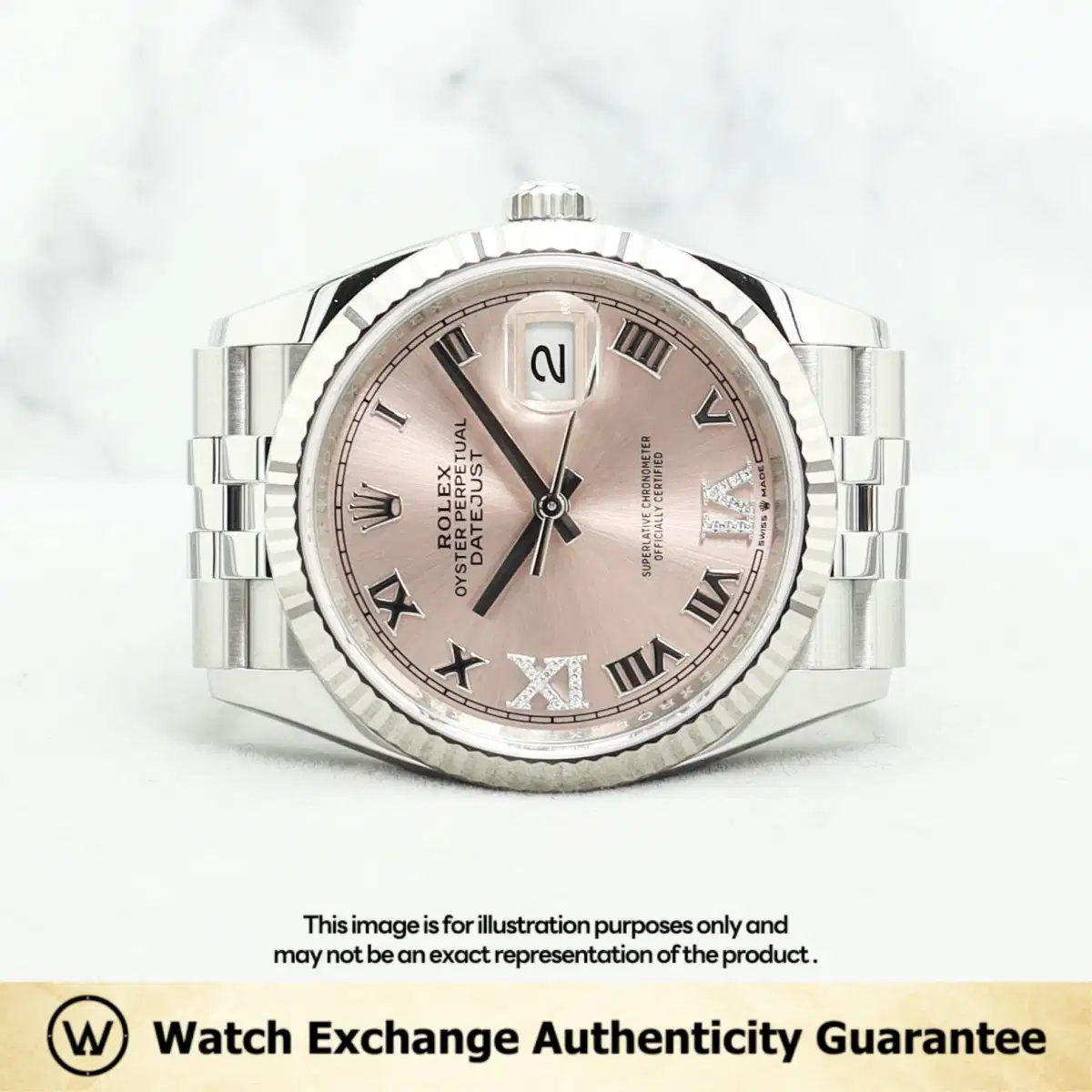 Rolex Datejust 126234 Pink w VI & IX Diamond