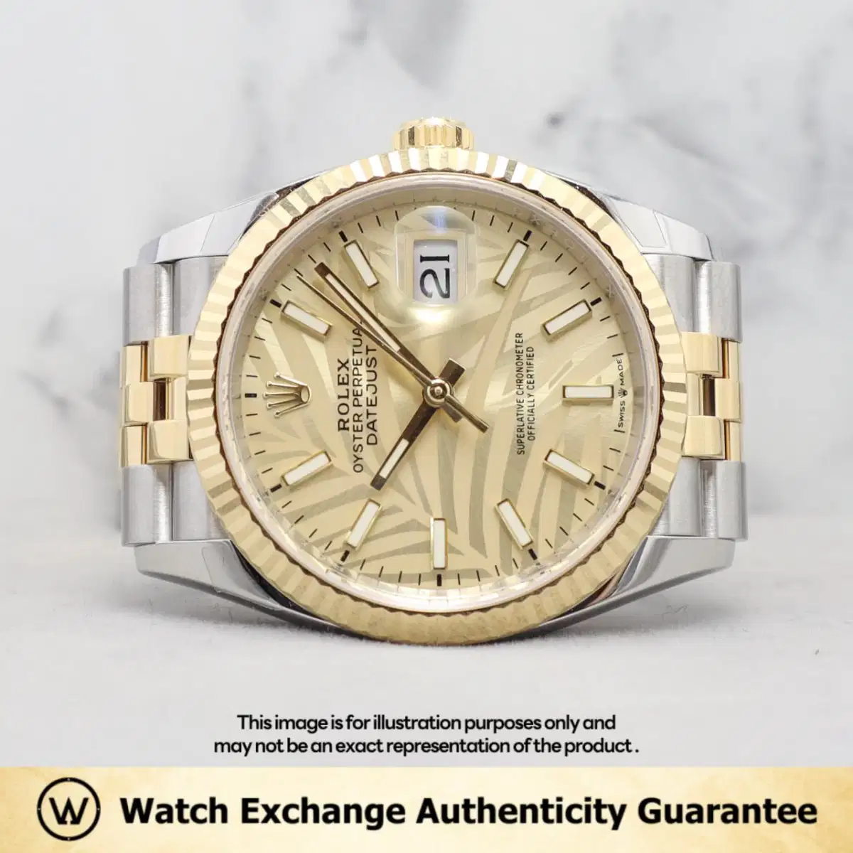 Rolex Datejust 126233 Golden Palm Motif