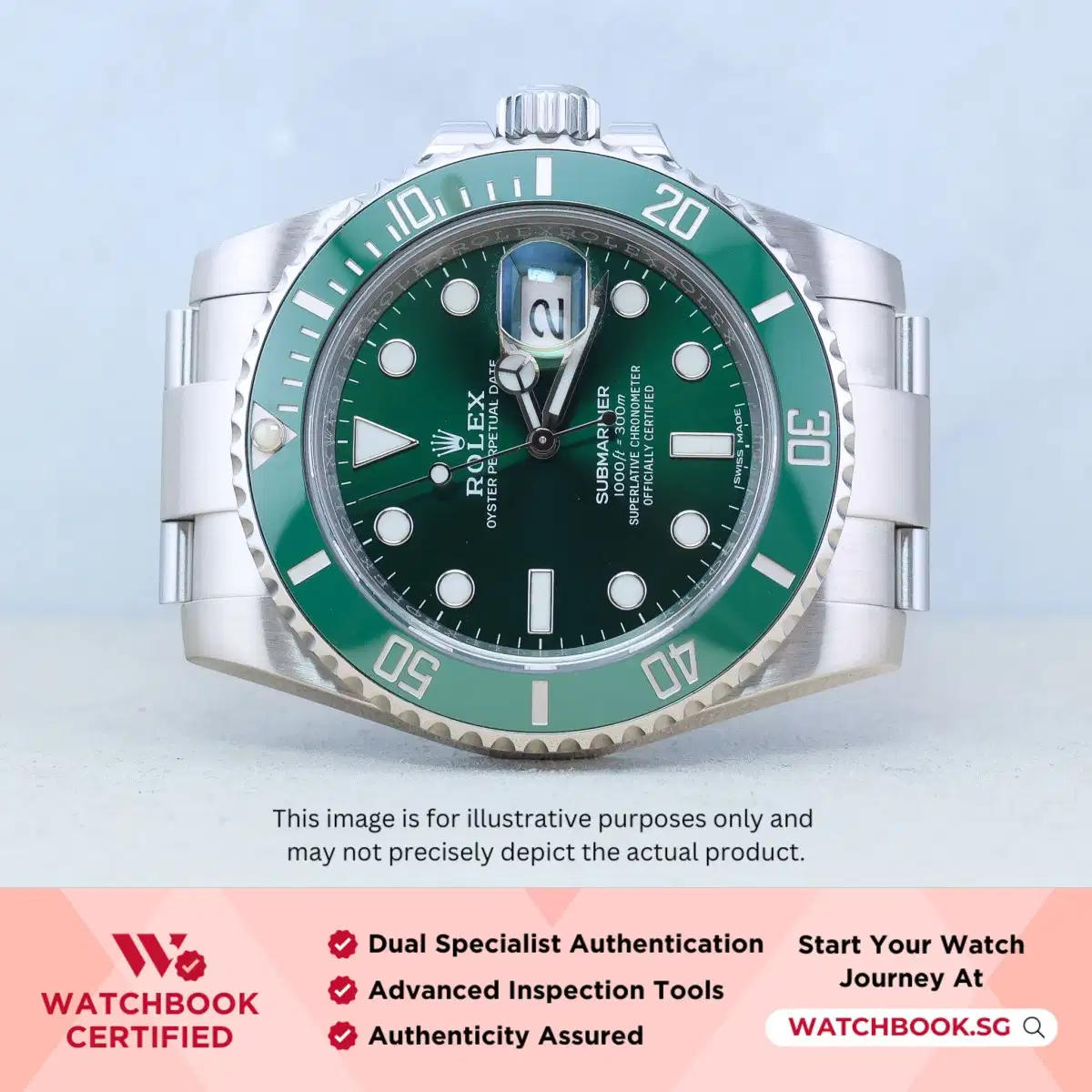 Rolex Submariner Hulk Mark 3 116610LV Green