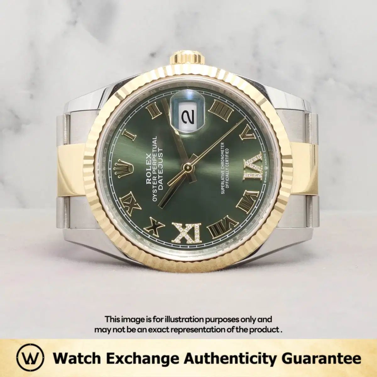 Rolex Datejust 126233 Olive Green w VI & IX Diamond