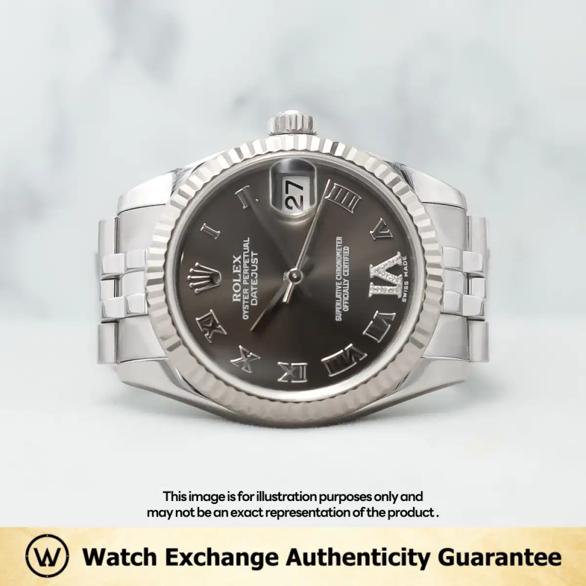 Rolex Datejust 178274 Dark Grey w VI Diamond