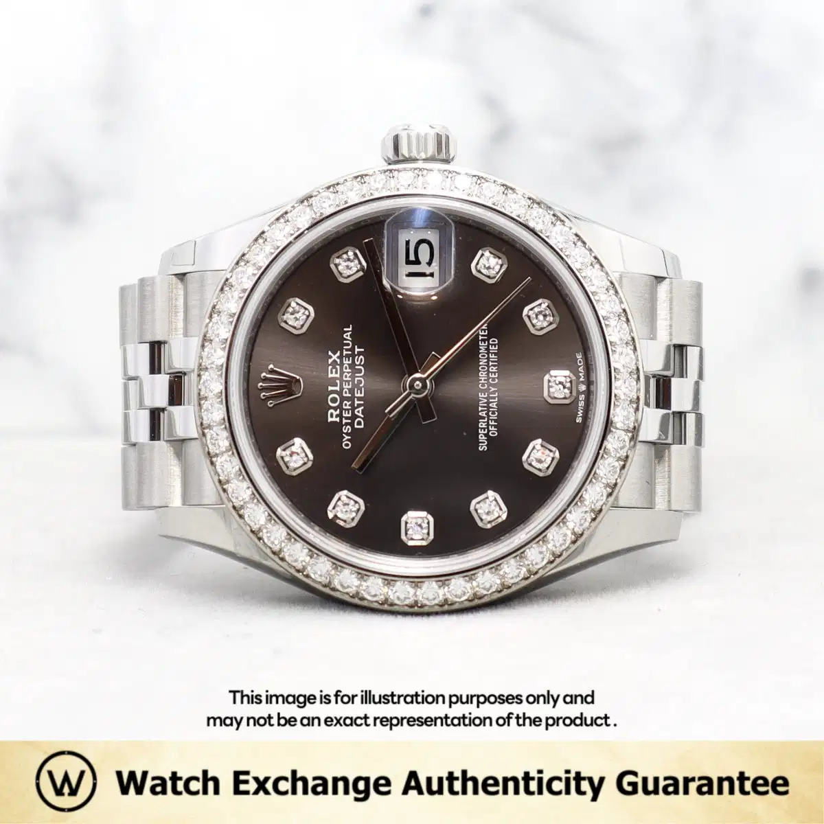 Rolex Datejust 278384RBR Dark Grey w 10 Points Diamond