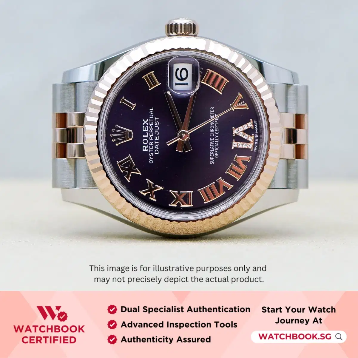 Rolex Datejust 278271 Aubergine w VI Diamond