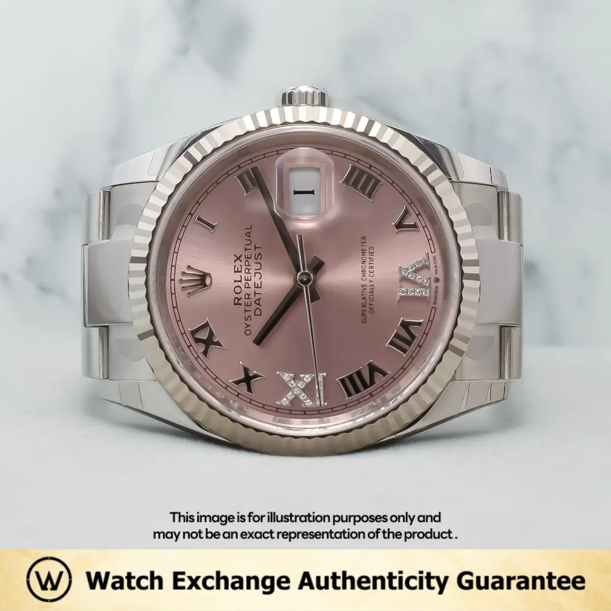 Rolex Datejust 126234 Pink w VI & IX Diamond