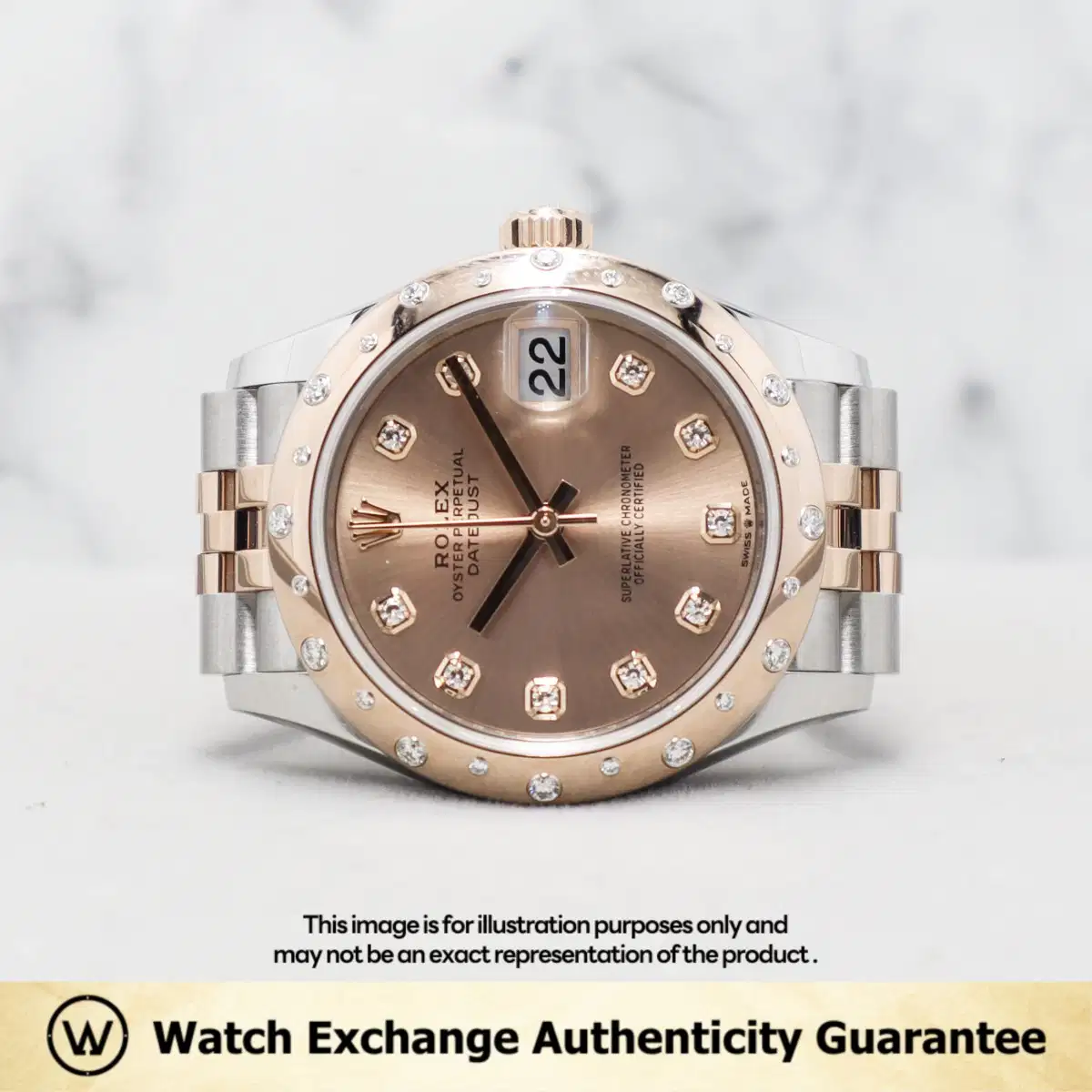 Rolex Datejust 278341RBR Rose w 10 Points Diamond