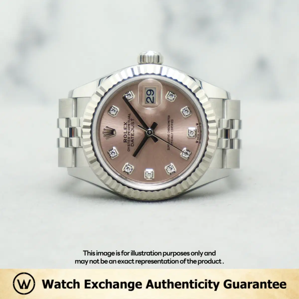 Rolex Datejust 279174 Pink w 10 Points Diamond