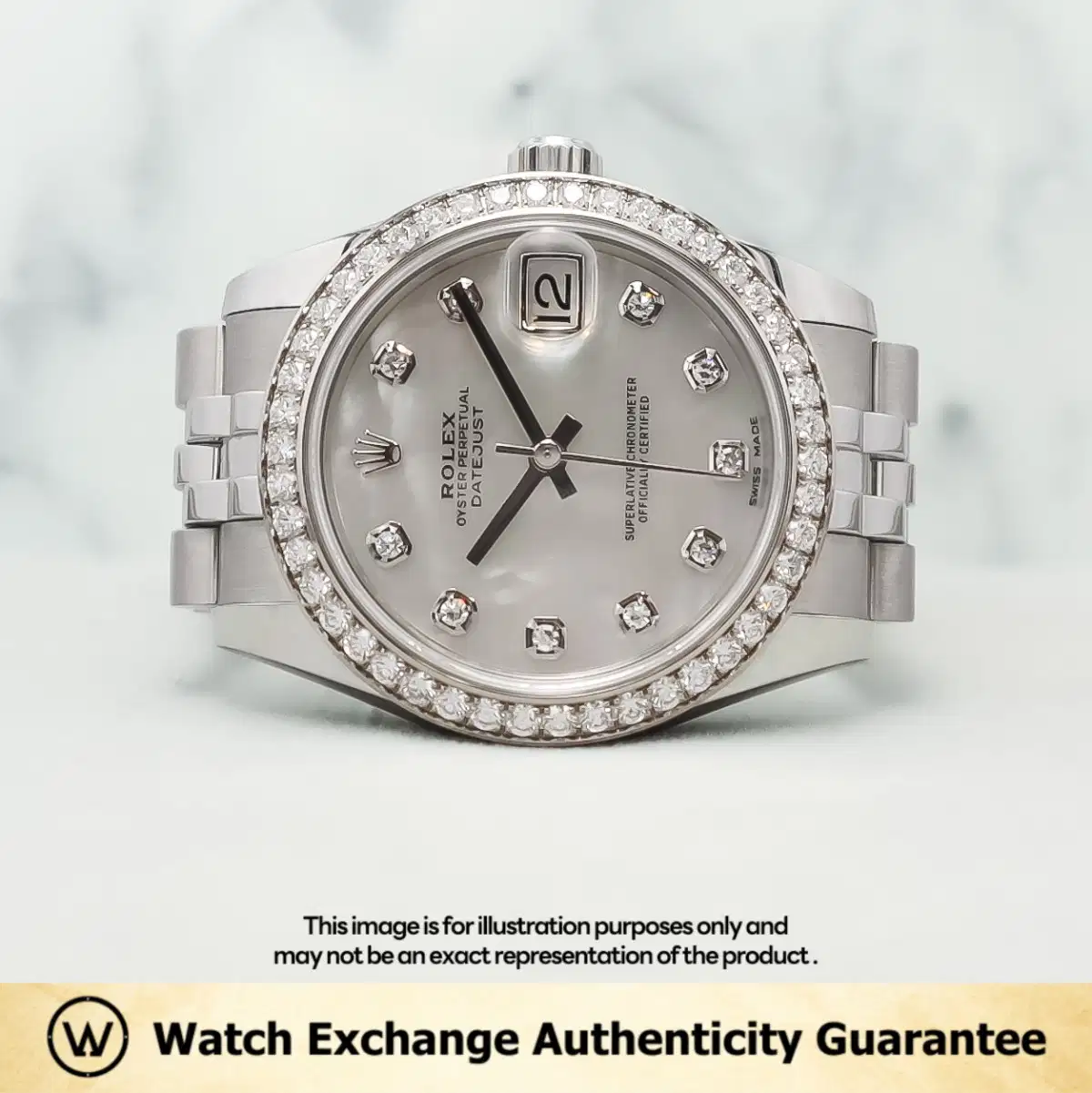 Rolex Datejust 178384 Mother of Pearl MOP w 10 Points Diamond