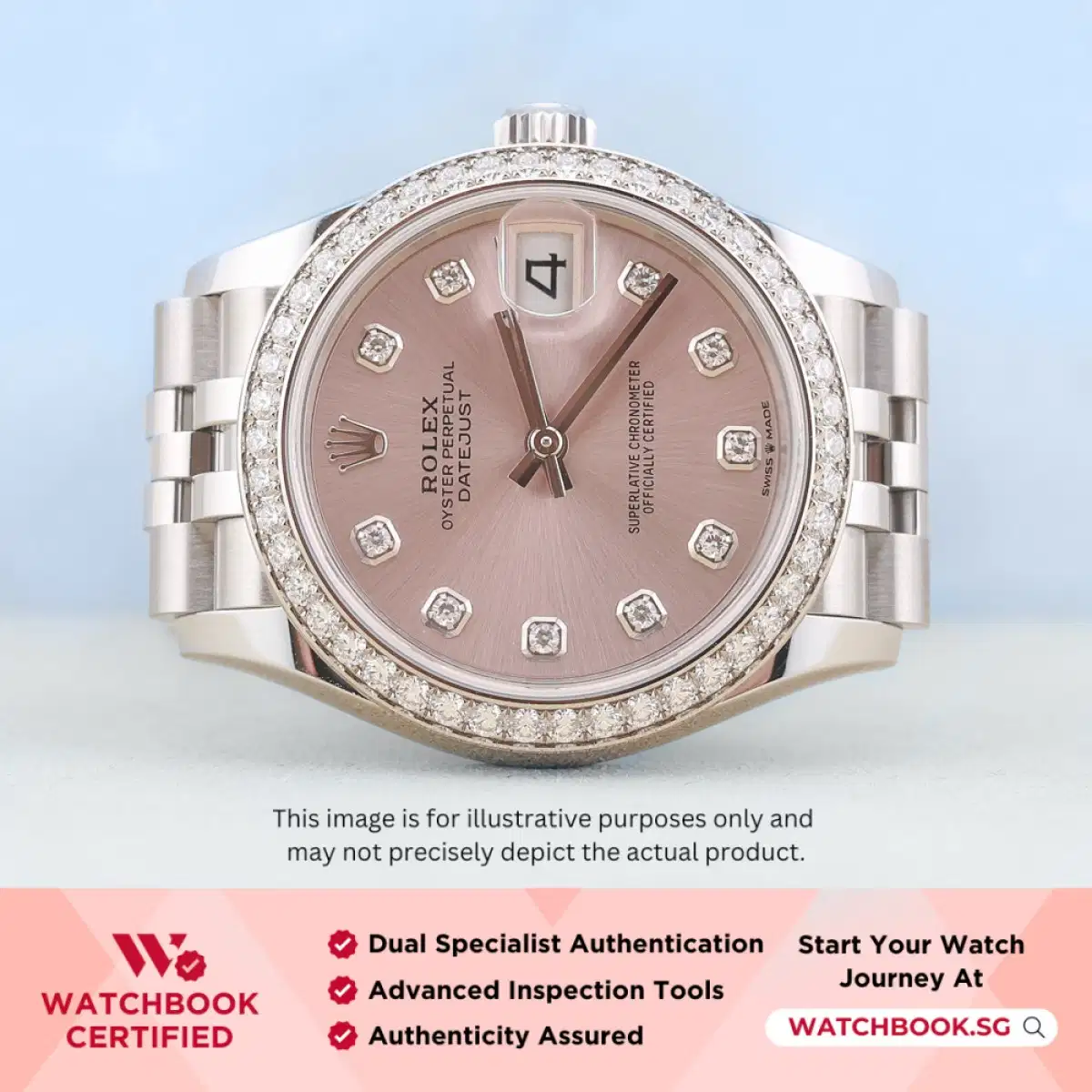 Rolex Datejust 278384RBR Pink w 10 Points Diamond