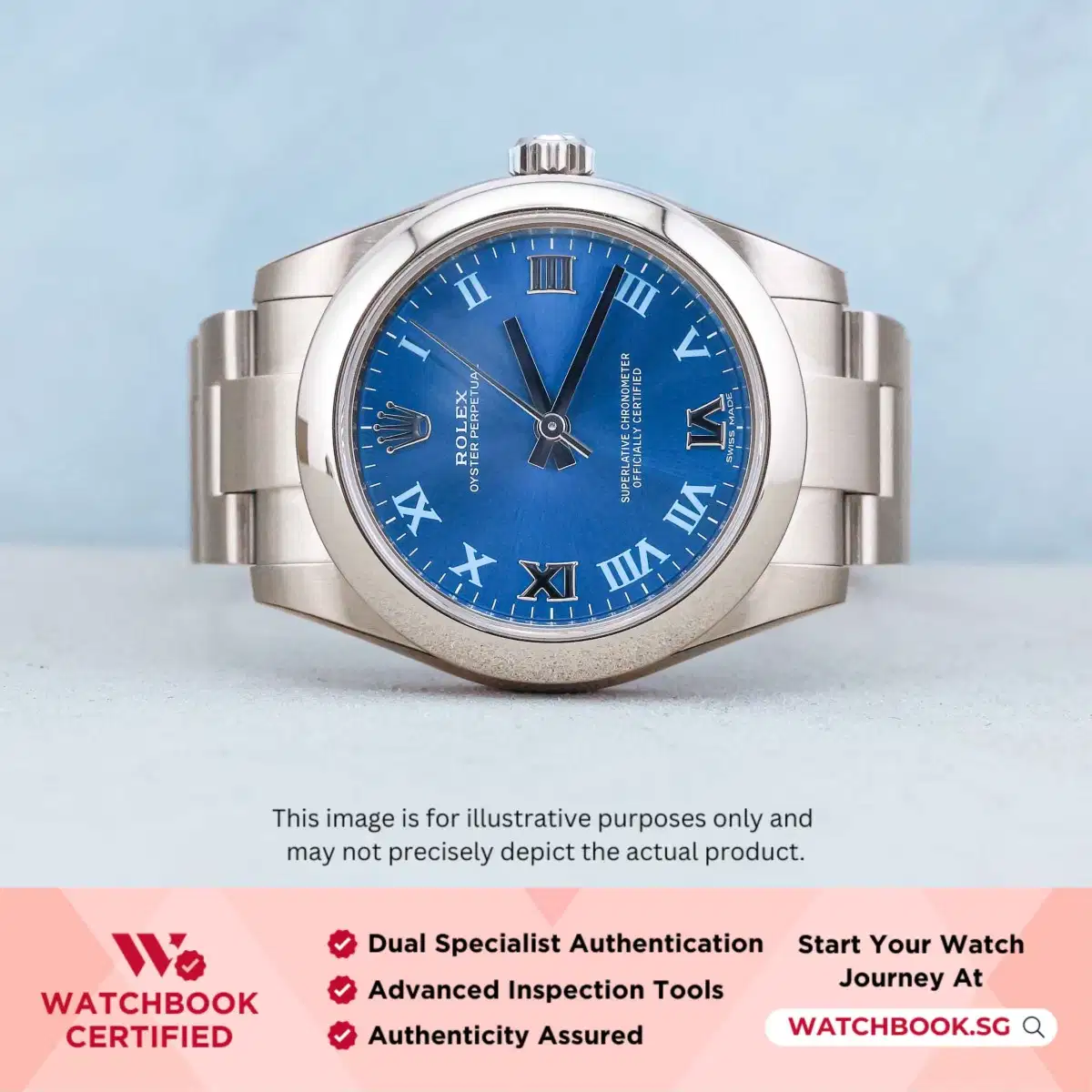 Rolex Oyster Perpetual 177200 Blue Roman