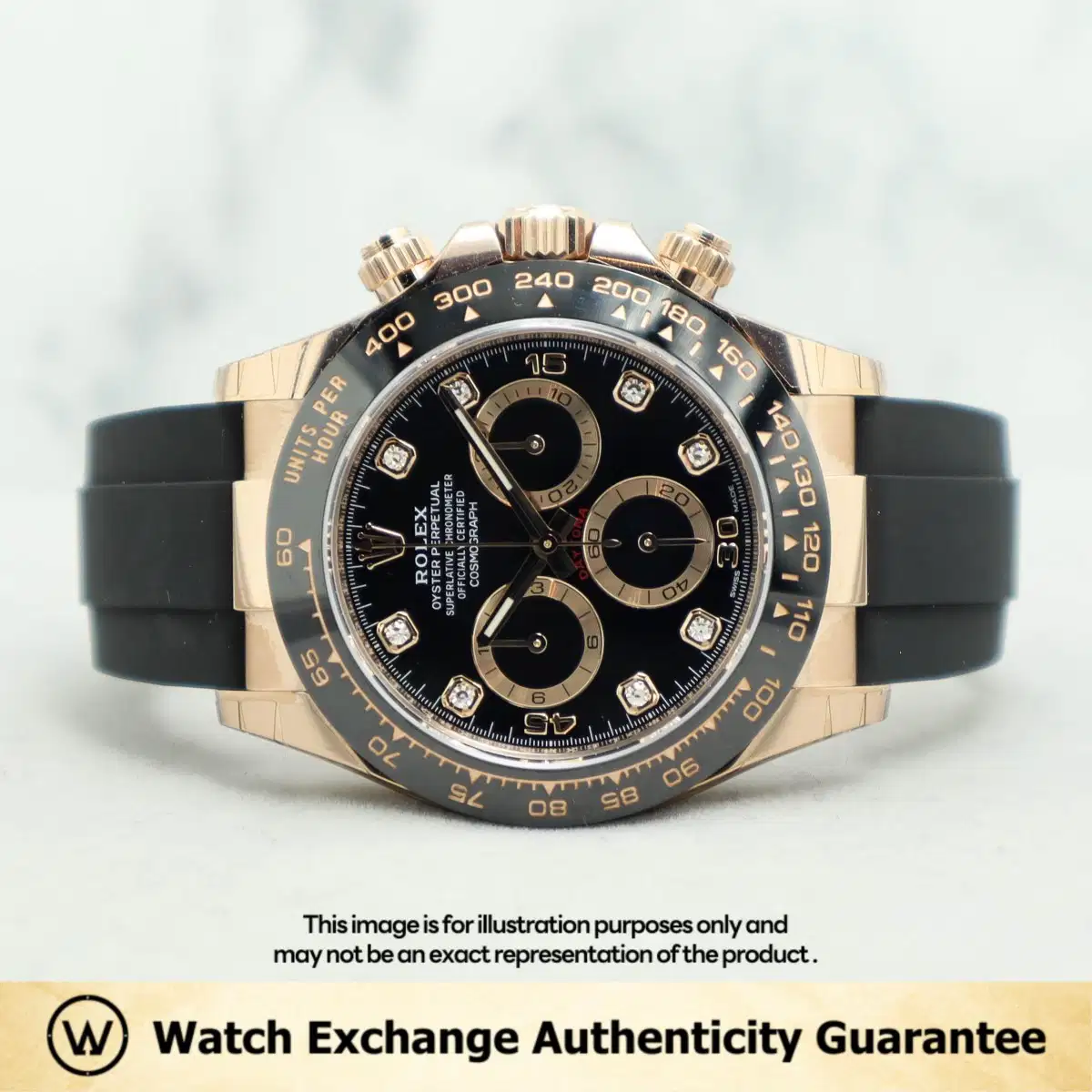 Rolex Daytona 116515LN Black w 8 Points Diamond