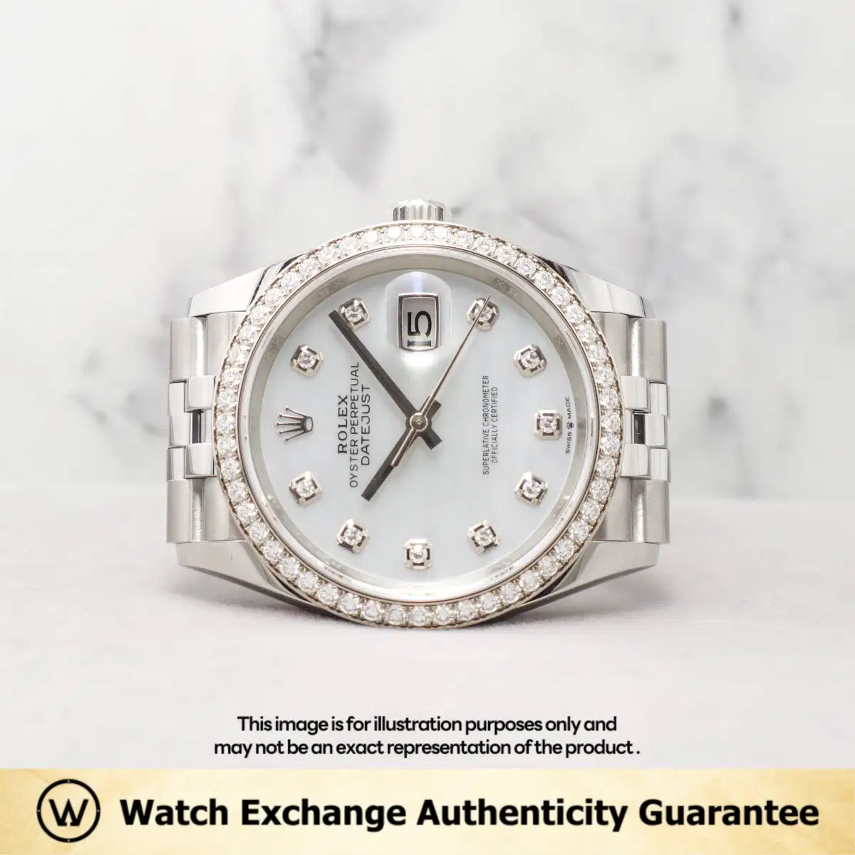 Rolex Datejust 126284RBR MOP w 10 Points Diamond