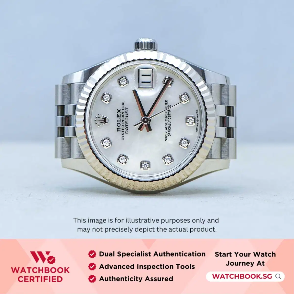 Rolex Datejust 278274 Mother of Pearl MOP w 10 Point Diamonds
