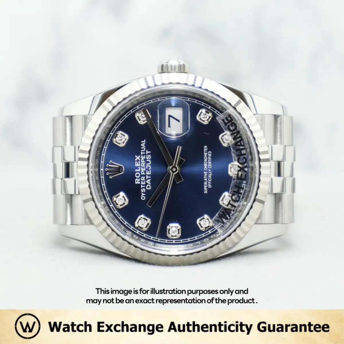 Rolex Datejust 126234 Blue w 10 Points Diamond