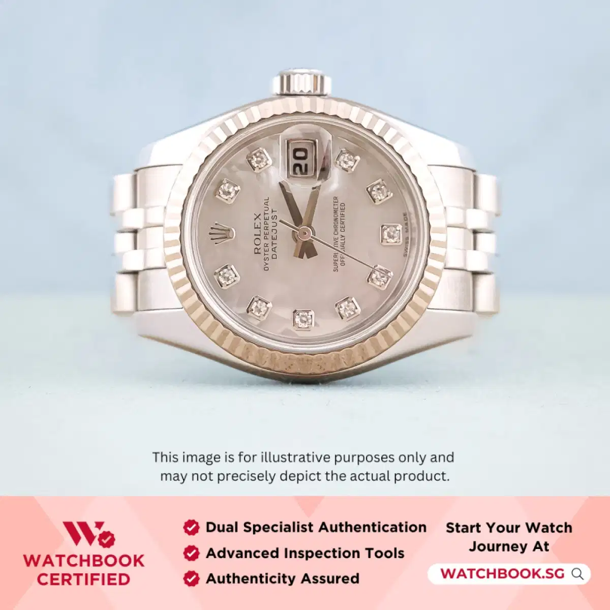 Rolex Datejust 179174 MOP w 10 Point Diamonds