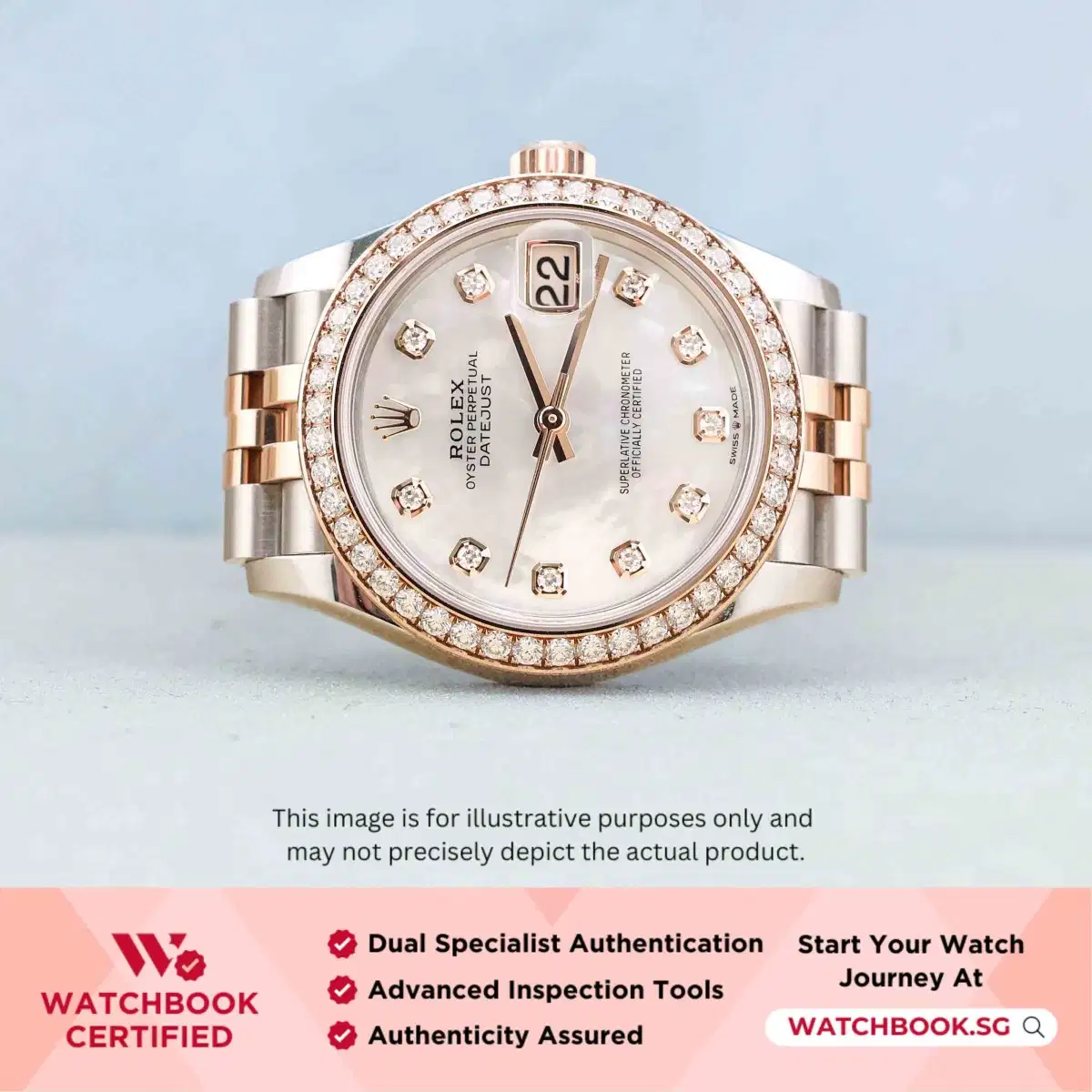 Rolex Datejust 278381RBR Mother of Pearl MOP W 10 Points Diamond