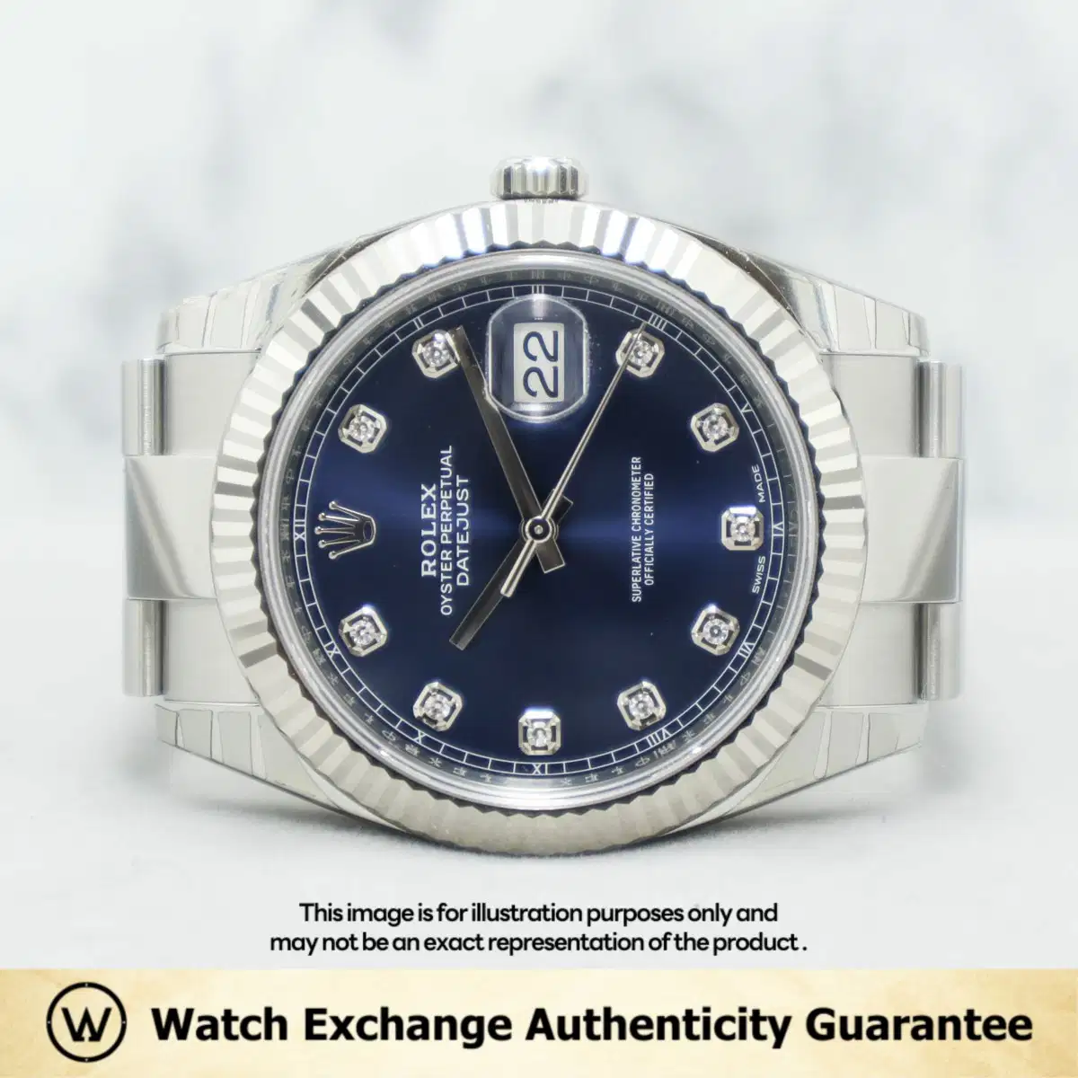 Rolex Datejust 126334 Blue w 10 Points Diamond