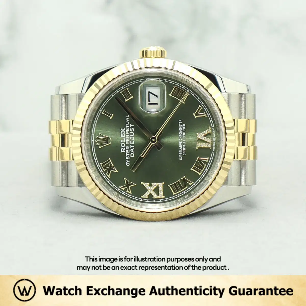 Rolex Datejust 126233 Olive Green w VI & IX Diamond