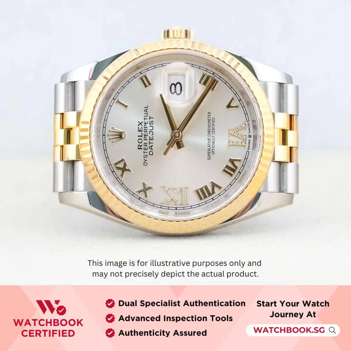 Rolex Datejust 126233 Silver w VI & IX Diamond