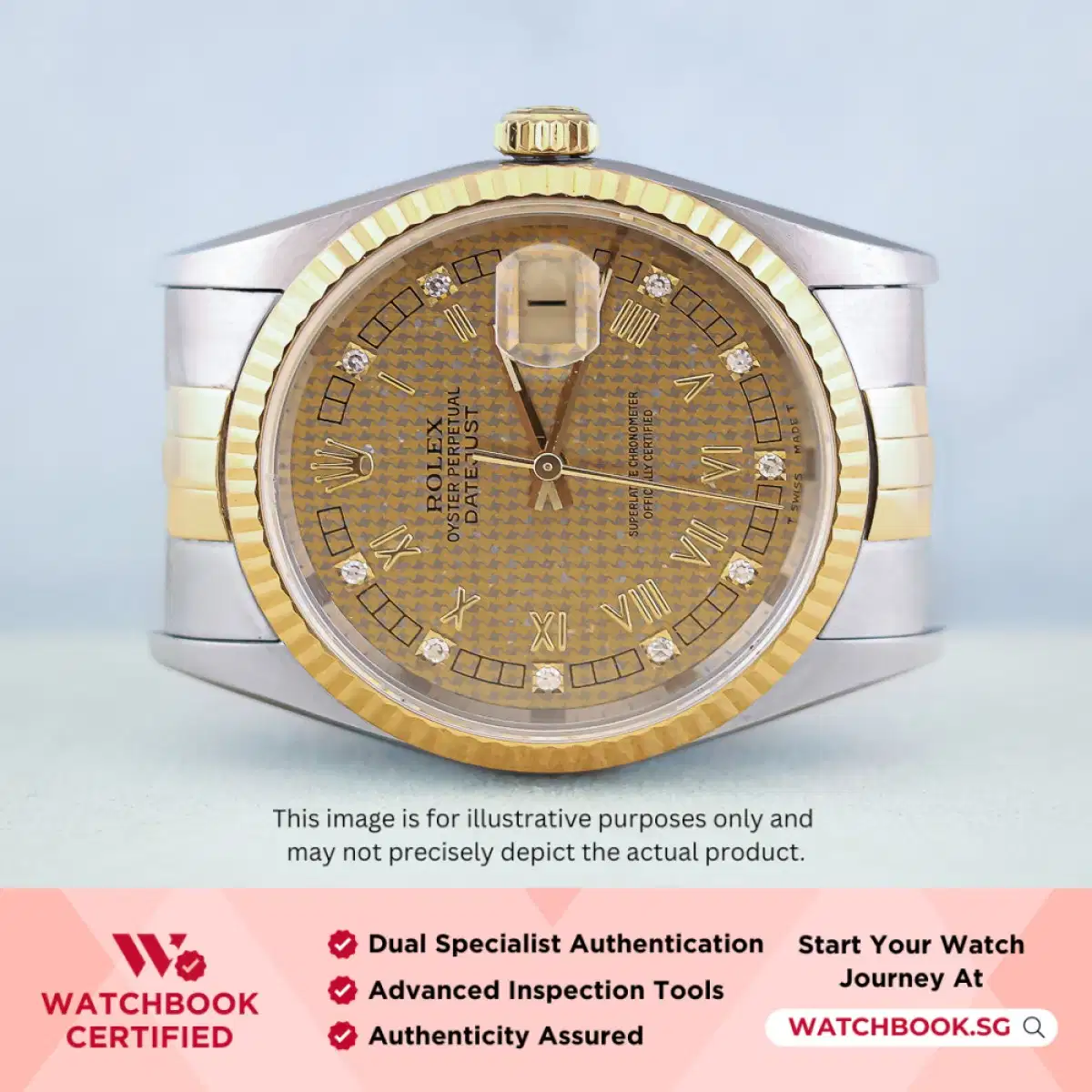 Rolex Datejust 16233 Houndstooth