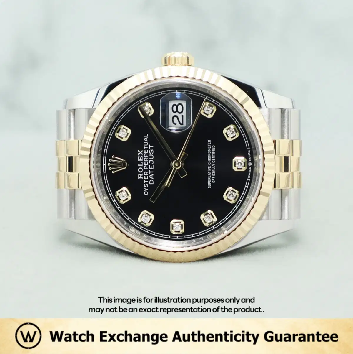 Rolex Datejust 126233 Black w 10 Points Diamond