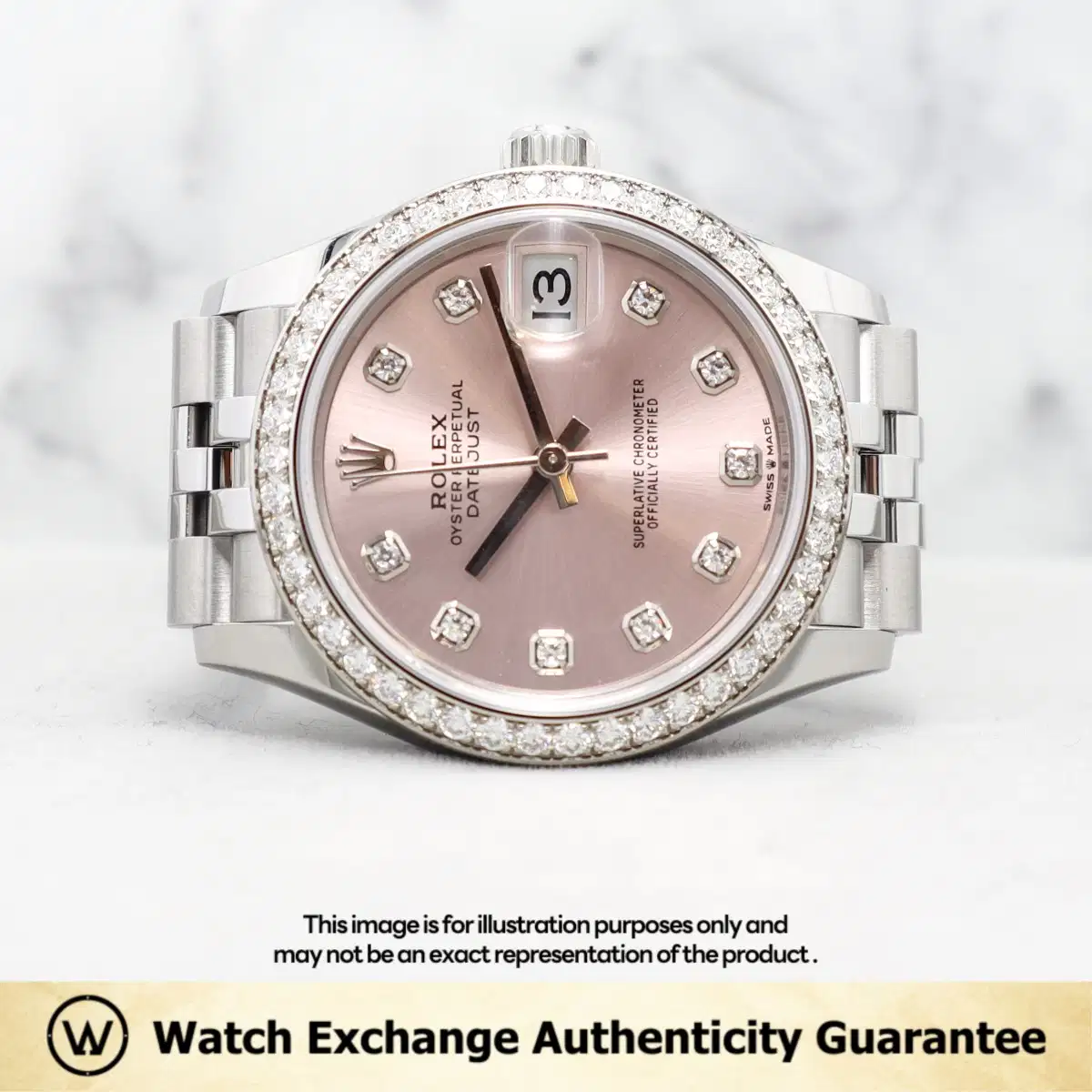 Rolex Datejust 278384RBR Pink w 10 Points Diamond