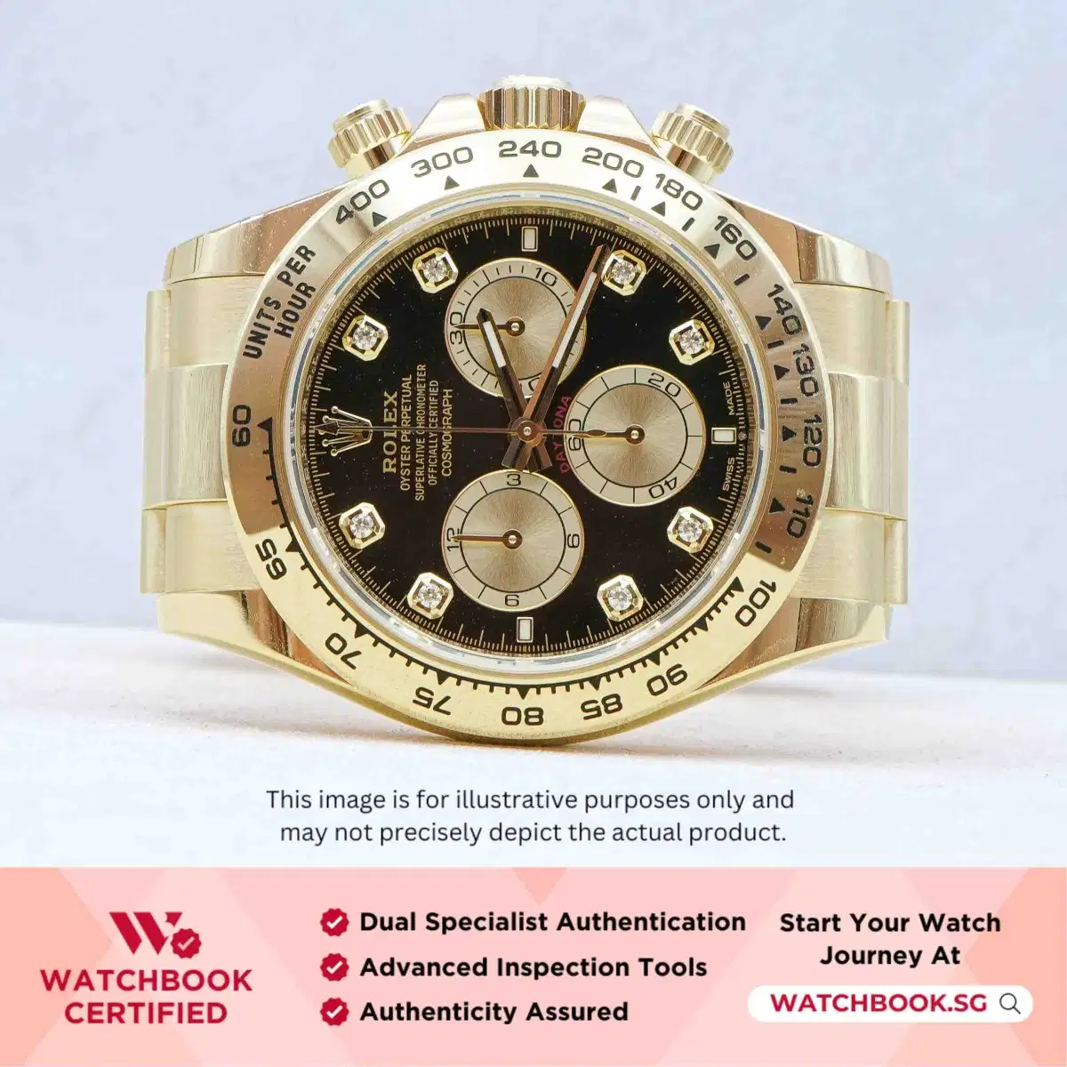 Rolex Daytona 126508 Black w 8 Point Diamonds
