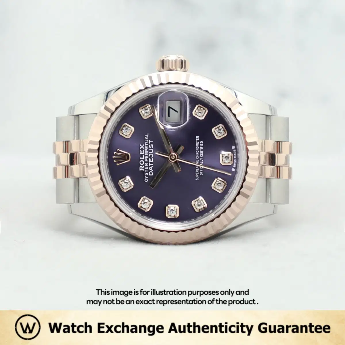 Rolex Datejust 279171 Aubergine w 10 Points Diamond