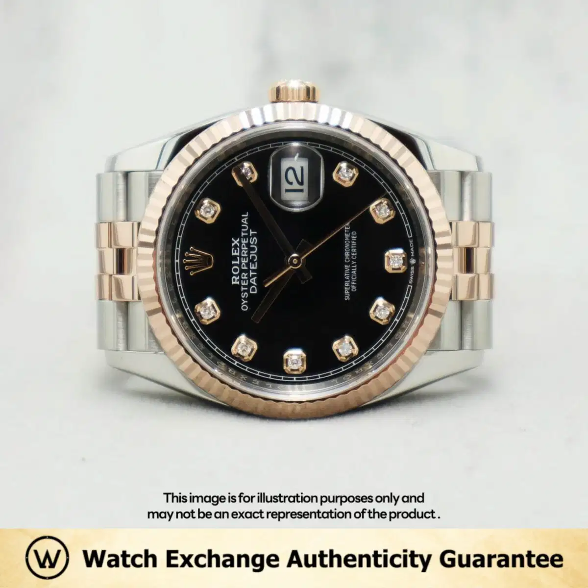 Rolex Datejust 126231 Black w 10 Points Diamond