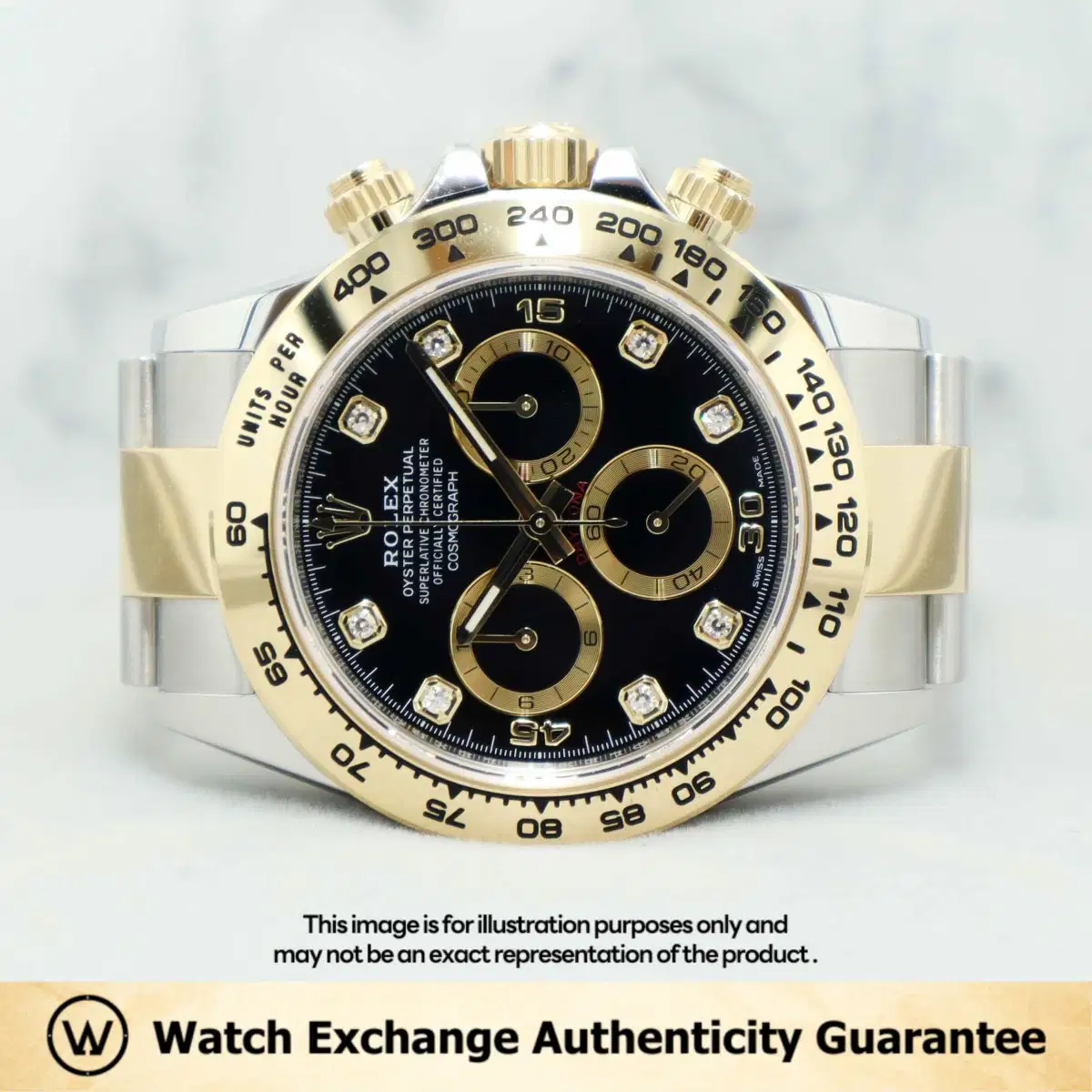 Rolex Daytona 116503 Black w 8 Points Diamond (Golden Chrono)