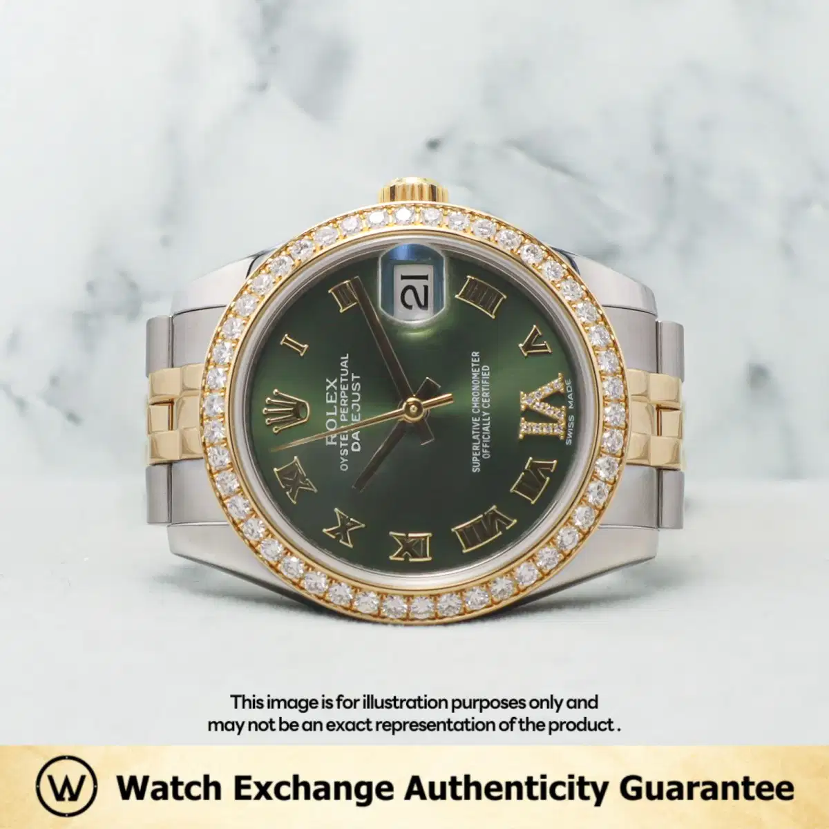 Rolex Datejust 178383 Olive Green w VI diamond