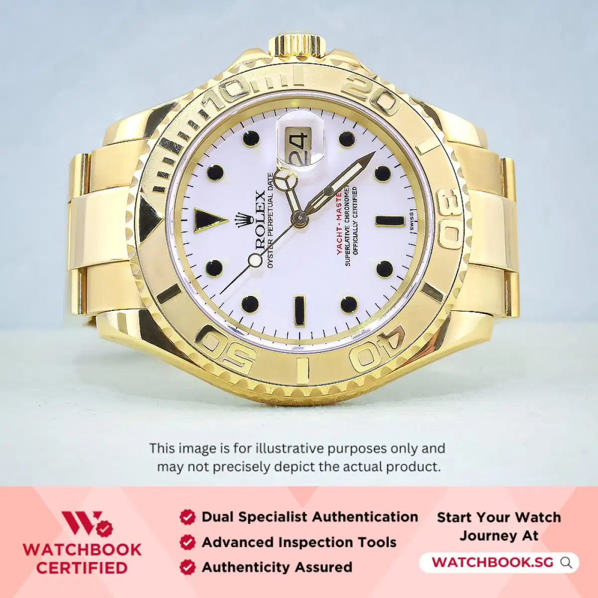 Rolex Yacht Master 16628 White Onyx Index