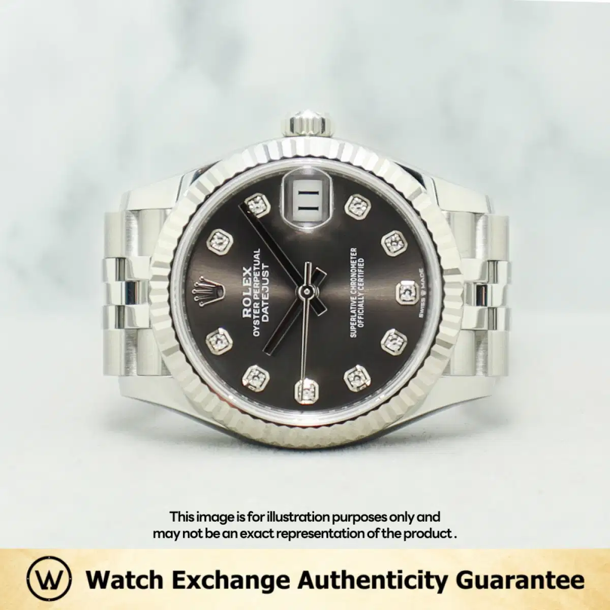 Rolex Datejust 278274 Dark Grey w 10 Points Diamond