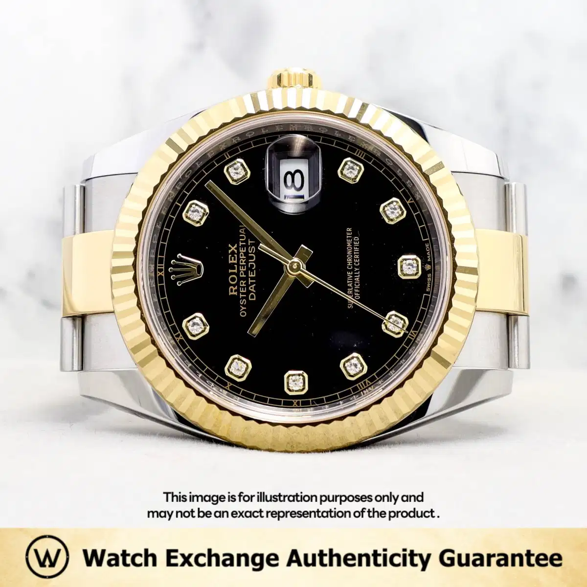 Rolex Datejust 126333 Black w 10 Points Diamond