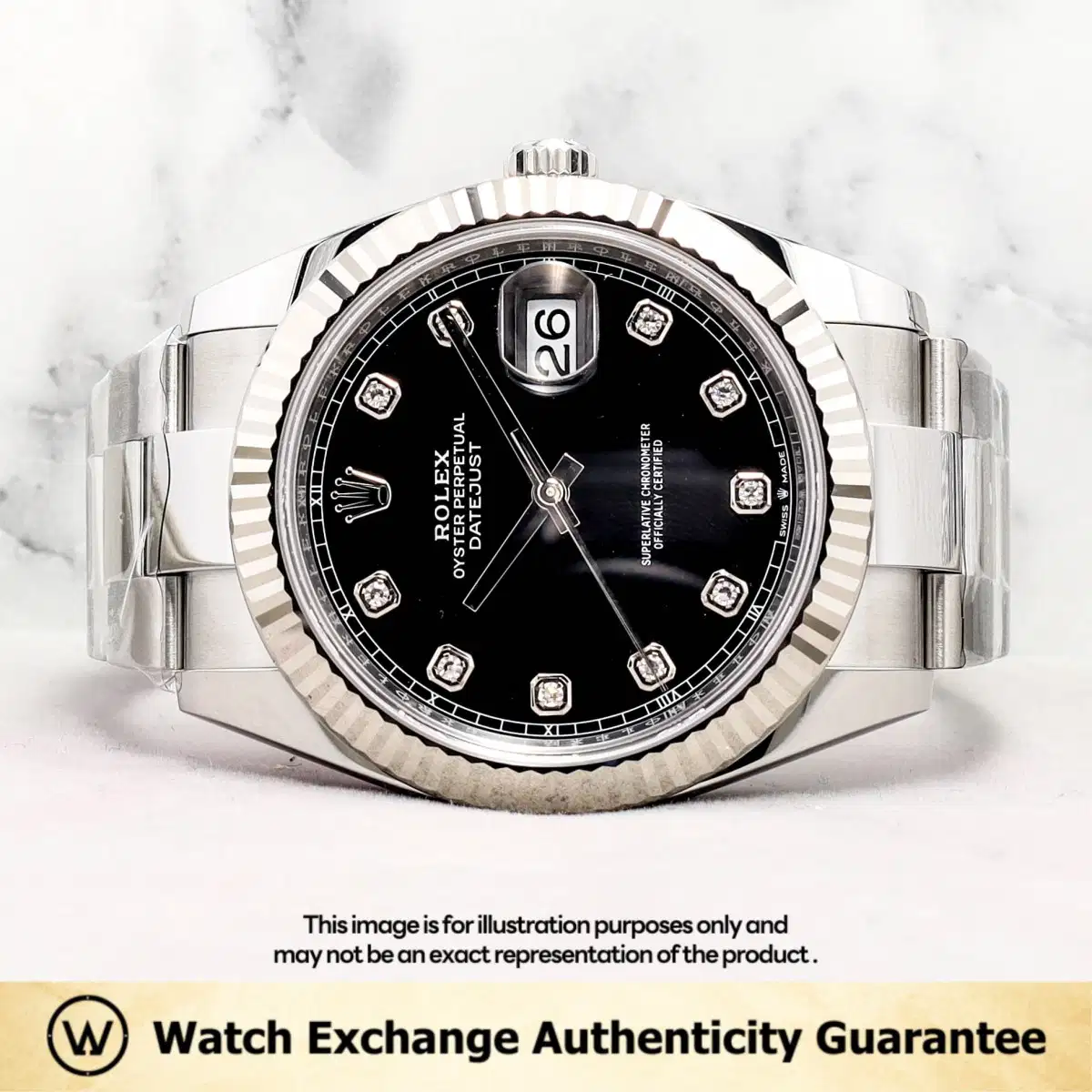 Rolex Datejust 126334 Black w 10 Points Diamond