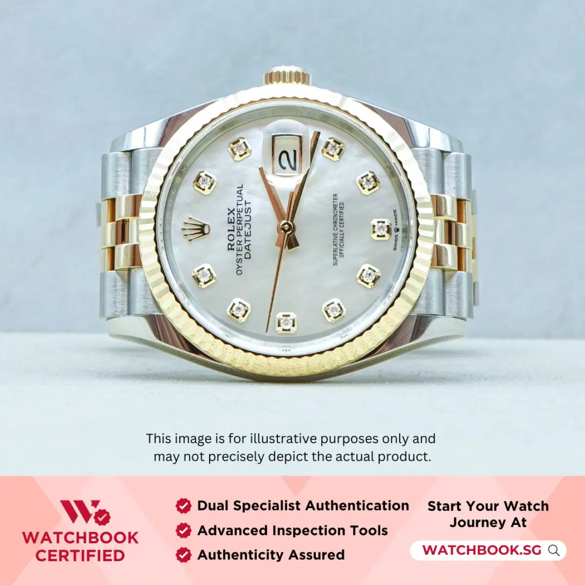Rolex Datejust 126233 Mother of Pearl MOP w 10 Point Diamonds