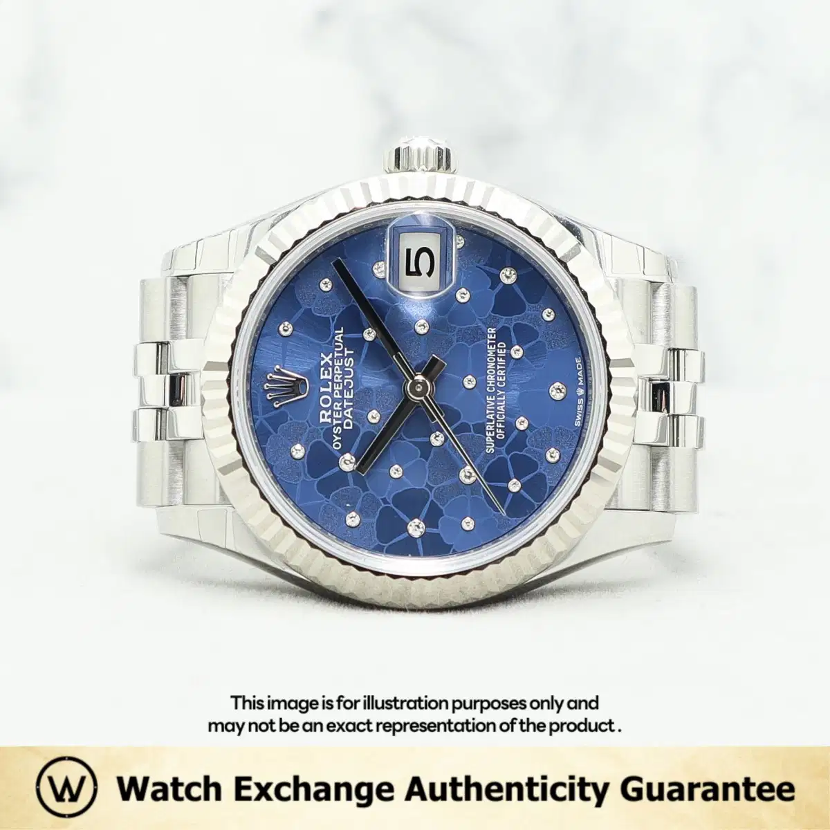 Rolex Datejust 278274 Blue Floral Motif Diamond