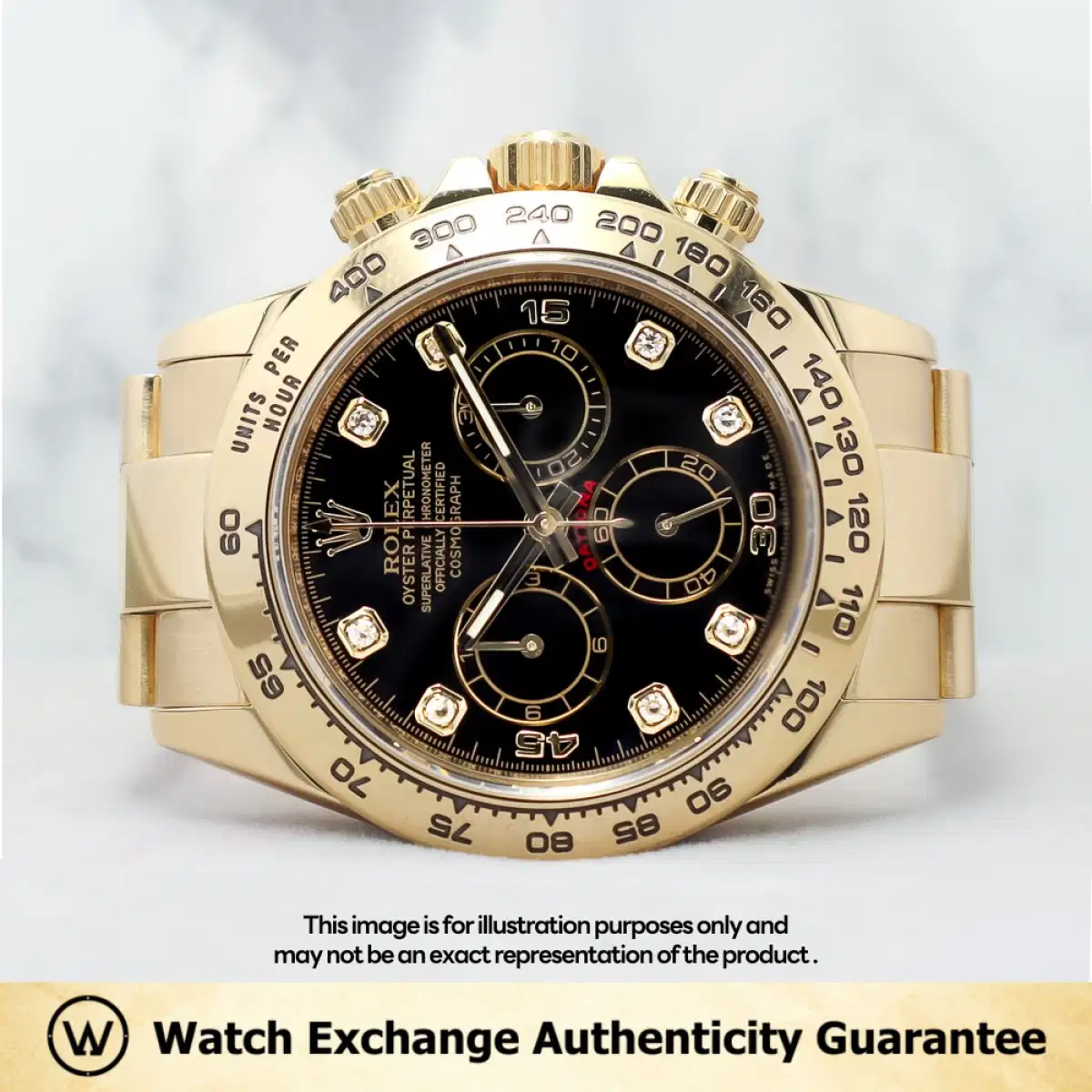 Rolex Daytona 116508 Black w 8 Points Diamond (Black Chrono)