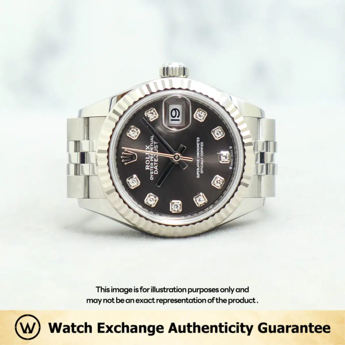 Rolex Datejust 279174 Dark Grey w 10 Points Diamond