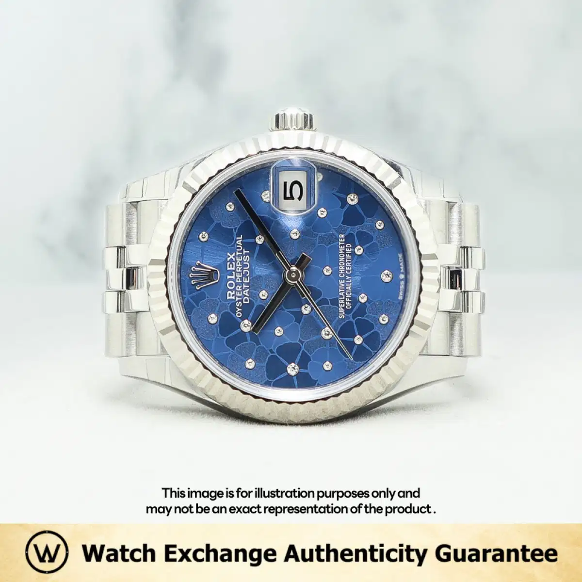 Rolex Datejust 278274 Blue Floral Motif Diamond