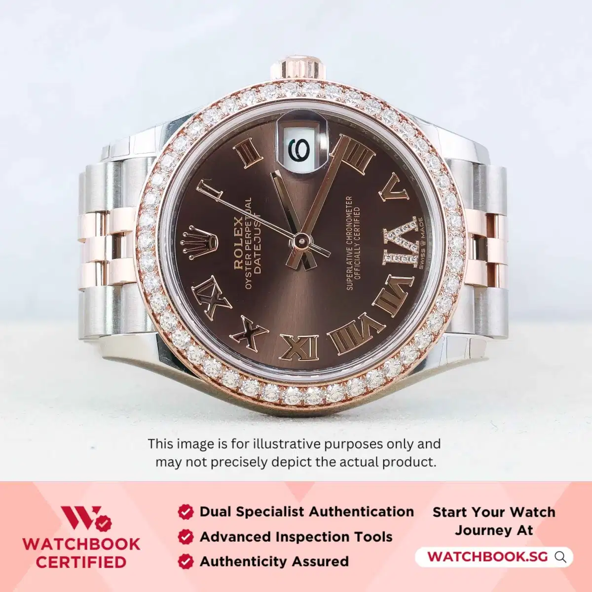 Rolex Datejust 278381RBR Chocolate w VI Diamond