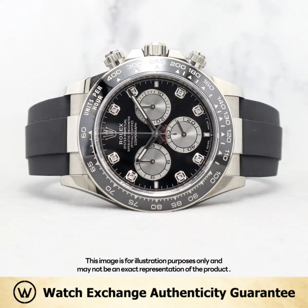 Rolex Daytona 126519LN Black w 8 Points Diamond