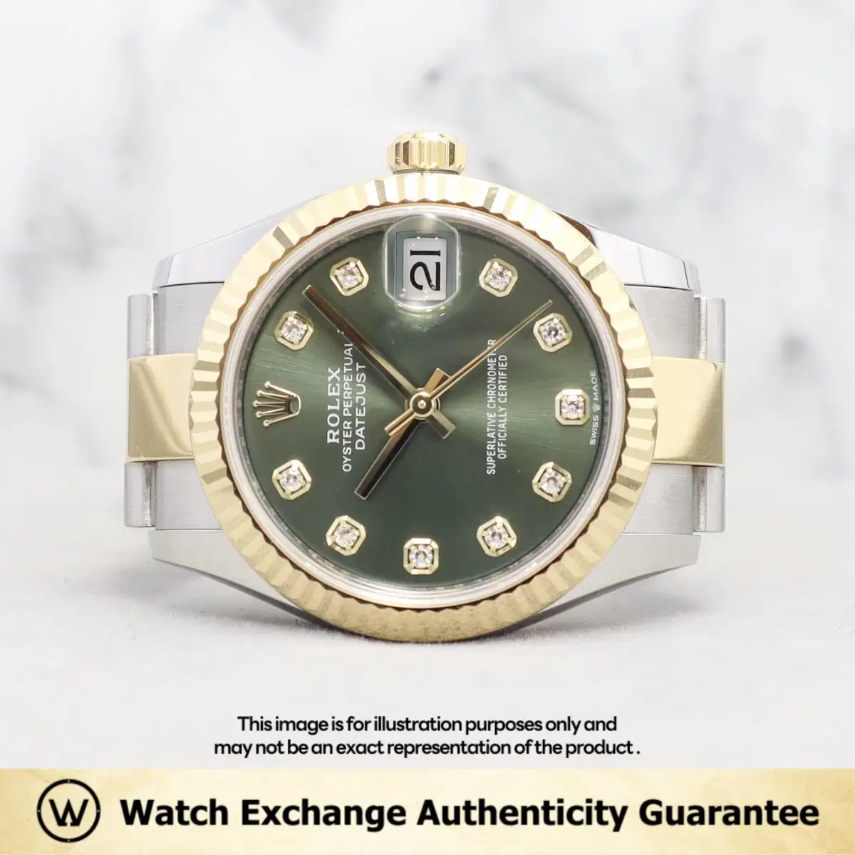 Rolex Datejust 278273 Olive Green w 10 Points Diamond