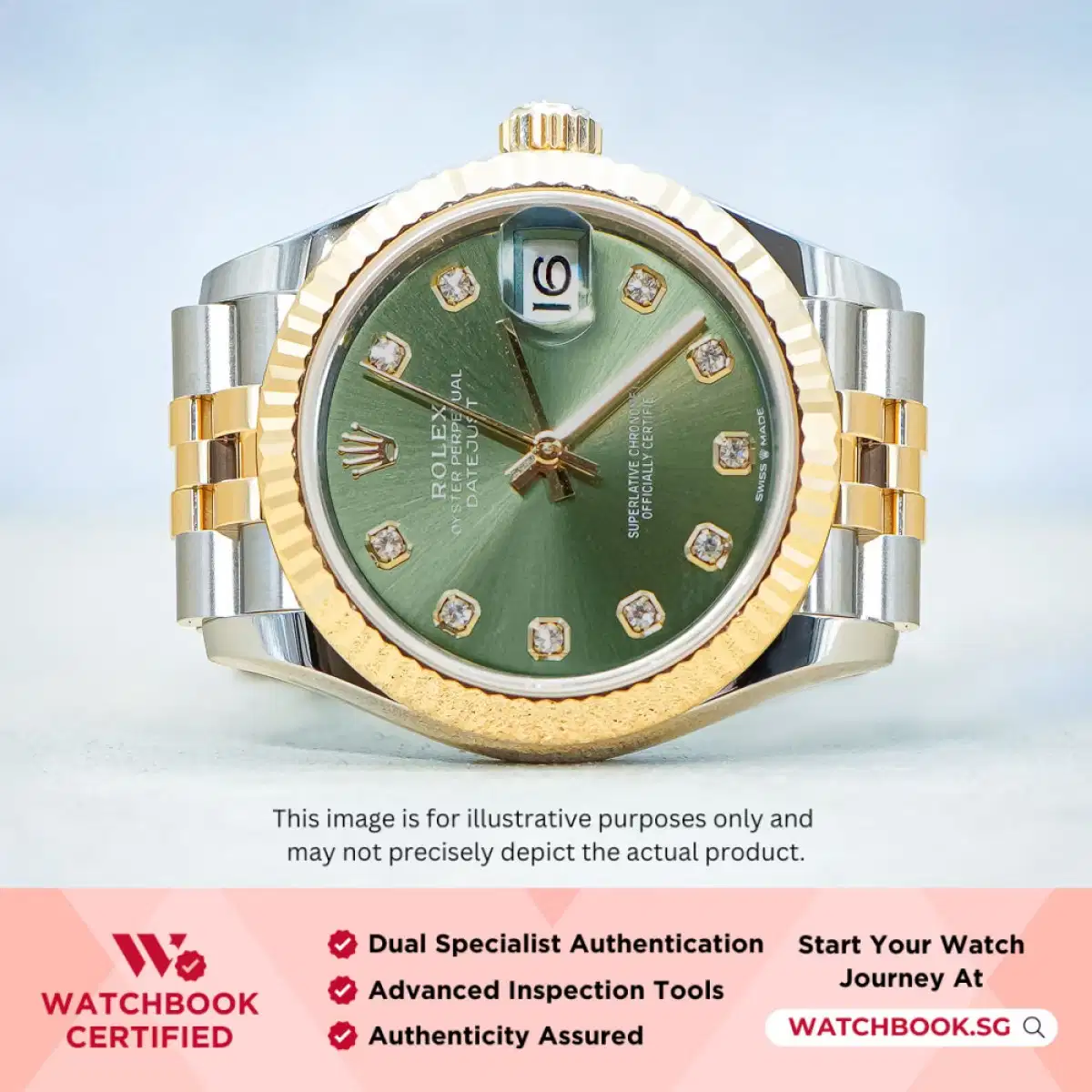 Rolex Datejust 278273 Olive Green w 10 Points Diamond