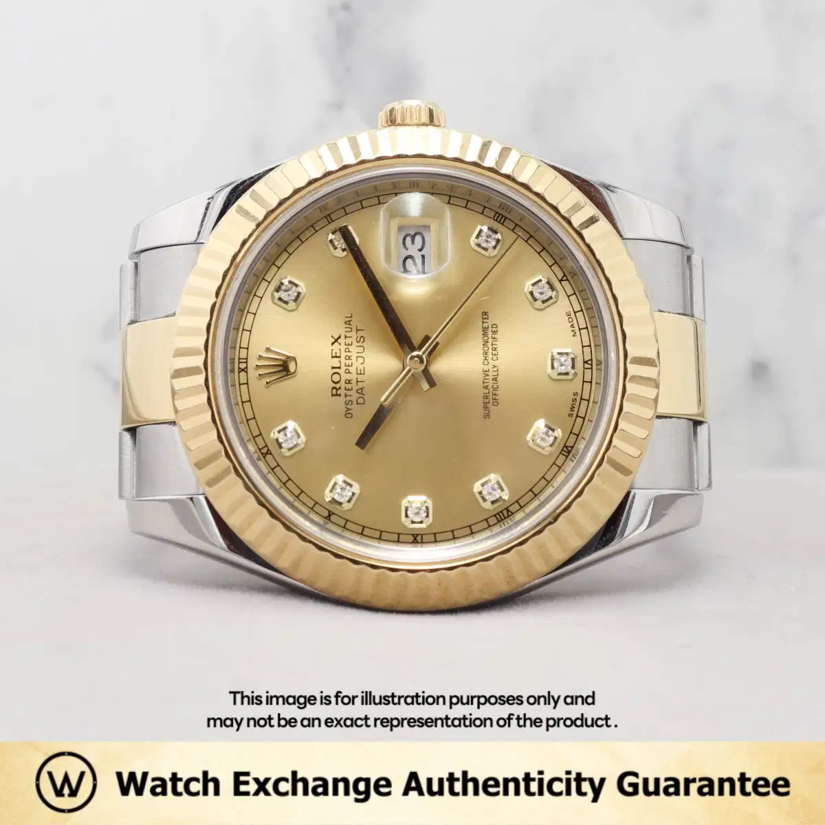 Rolex Datejust II 116333 Champagne w 10 Points Diamond