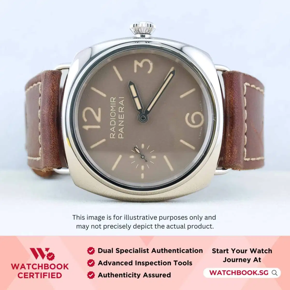 Panerai Radiomir PAM01385 Beige grainy with luminous Arabic numerals