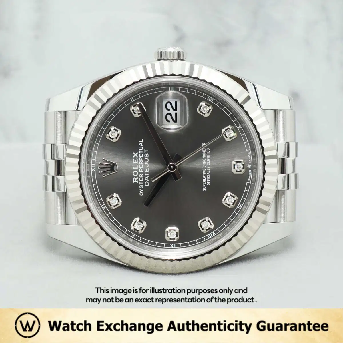 Rolex Datejust 126334 Slate w 10 Points Diamond