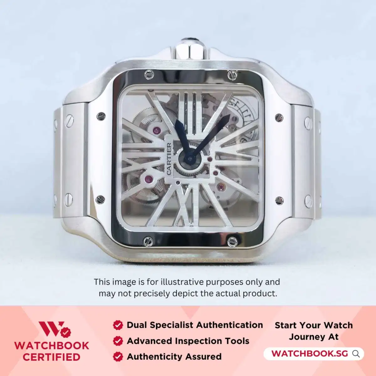 Cartier Santos Large Model WHSA0015 Skeleton