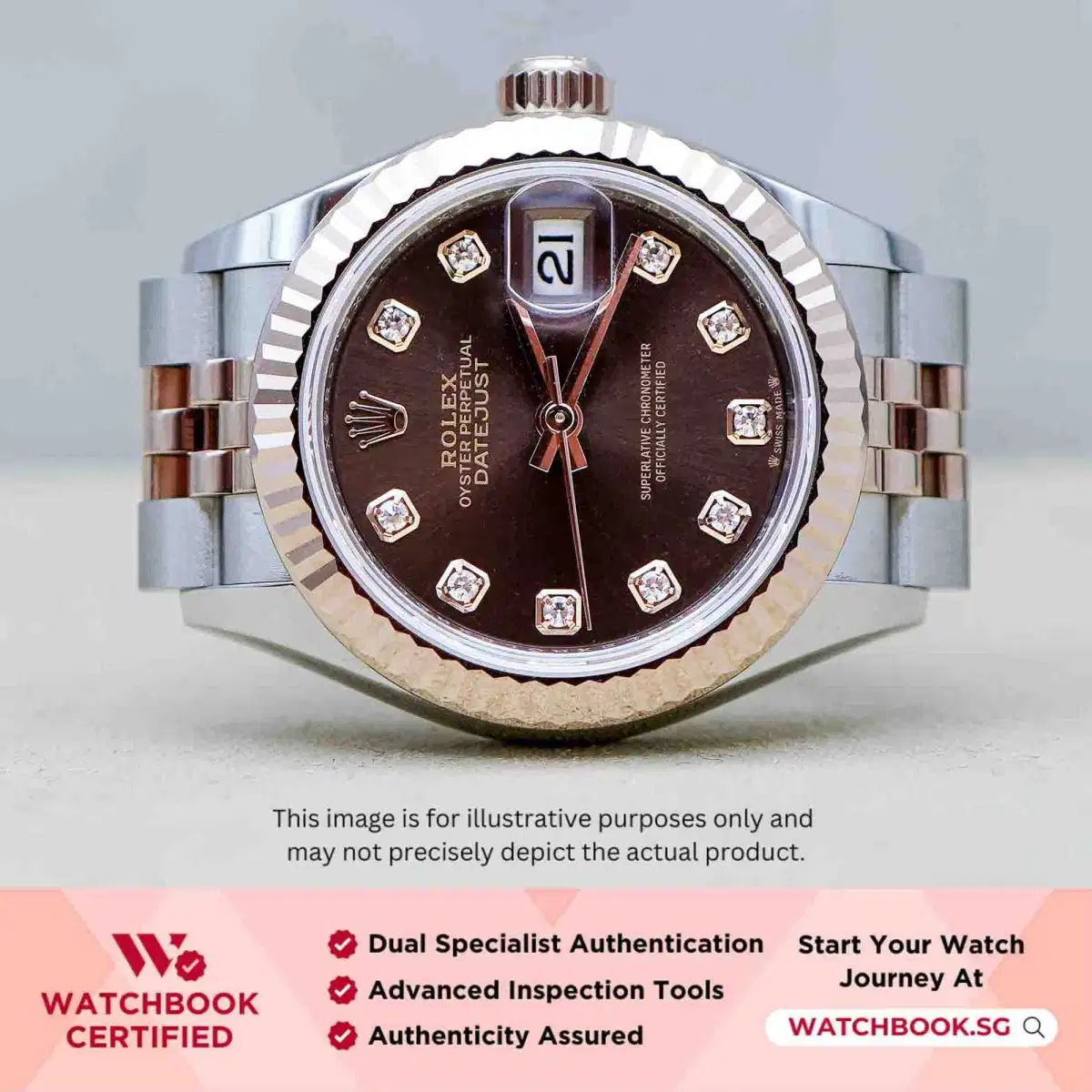 Rolex Datejust 279171 Chocolate w 10 Point Diamonds