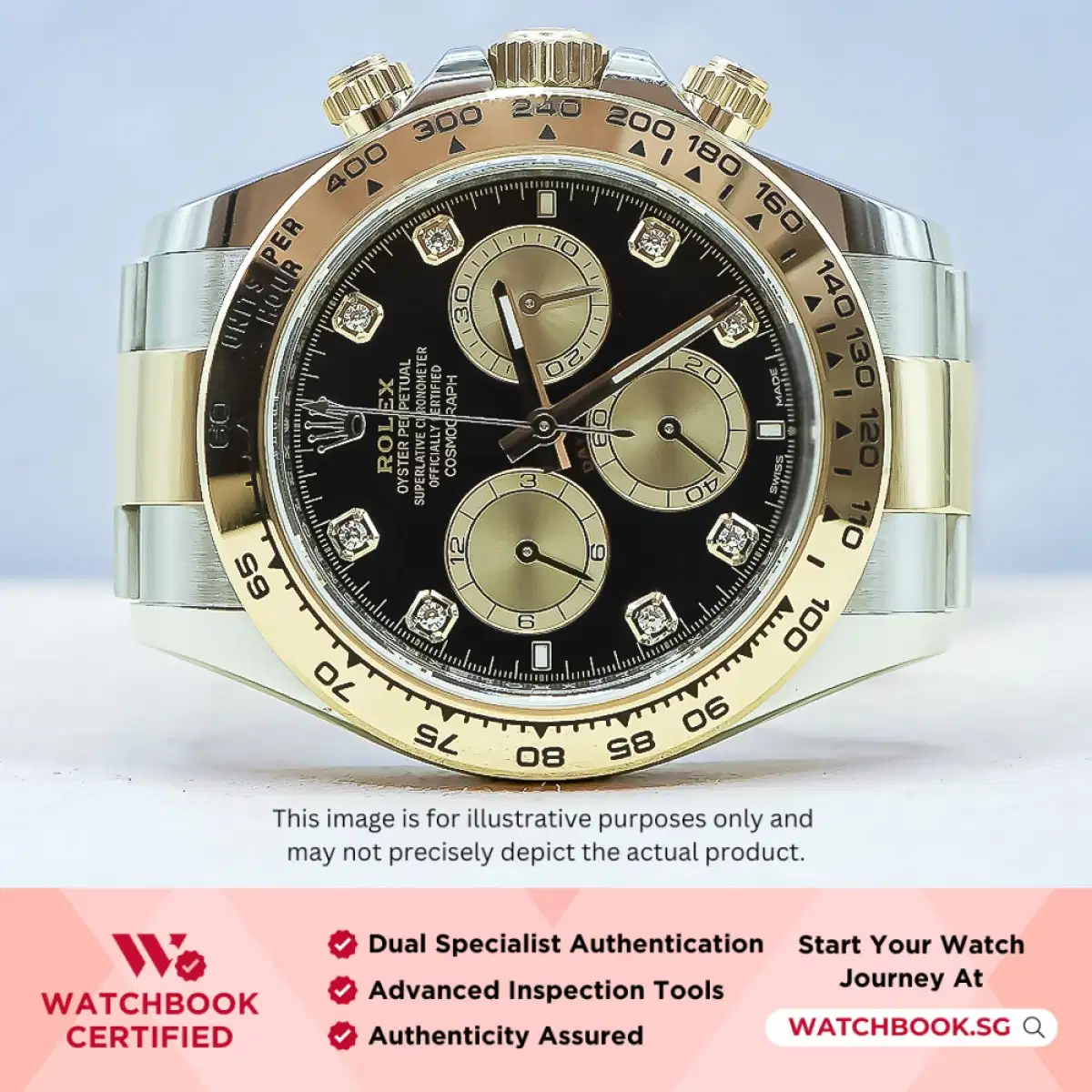 Rolex Daytona 126503 Black and Golden w 8 Points Diamond